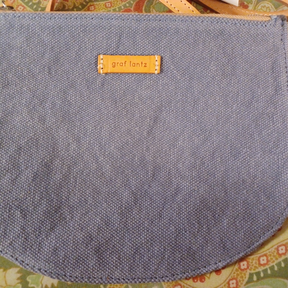 Graf Lantz blue shoulder bag purse handbag new with tags nwt